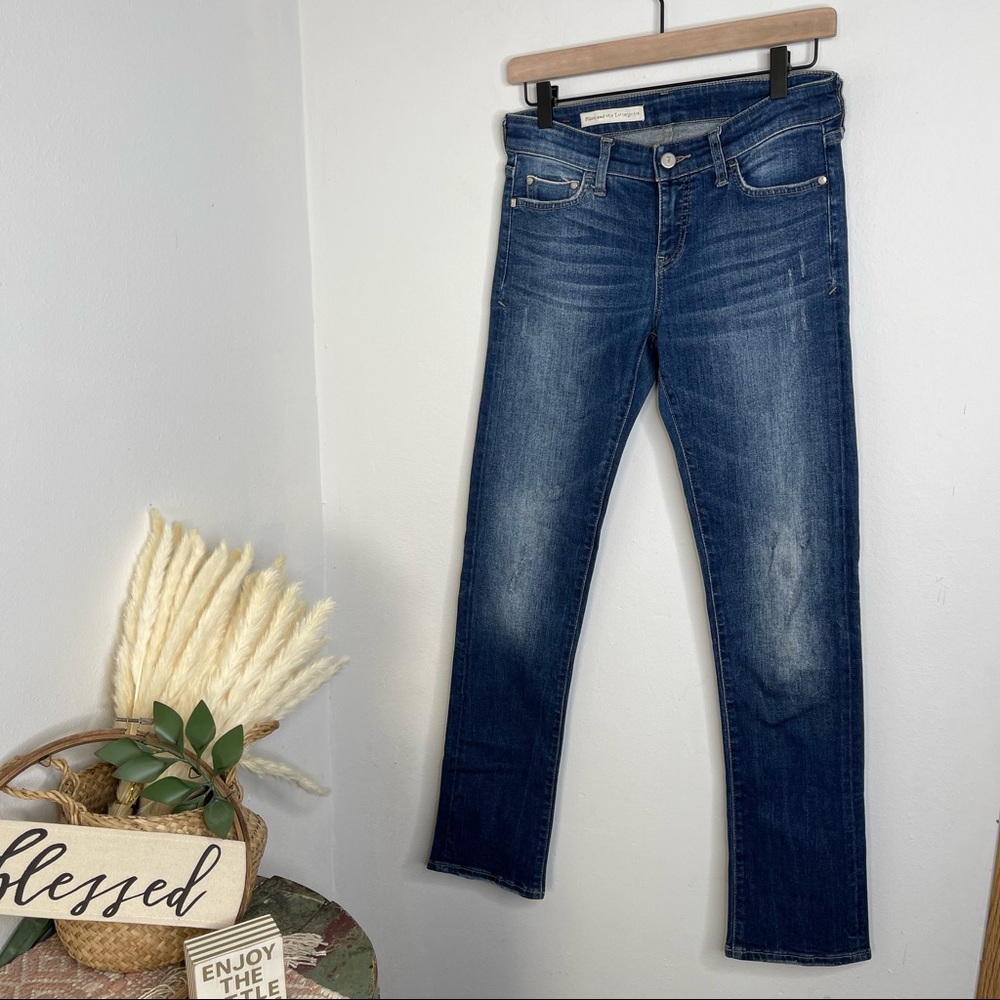 Anthropologie Pilcro Mid-Rise Slim Boyfriend Jeans Sz 26 comfort - Picture 4 of 16